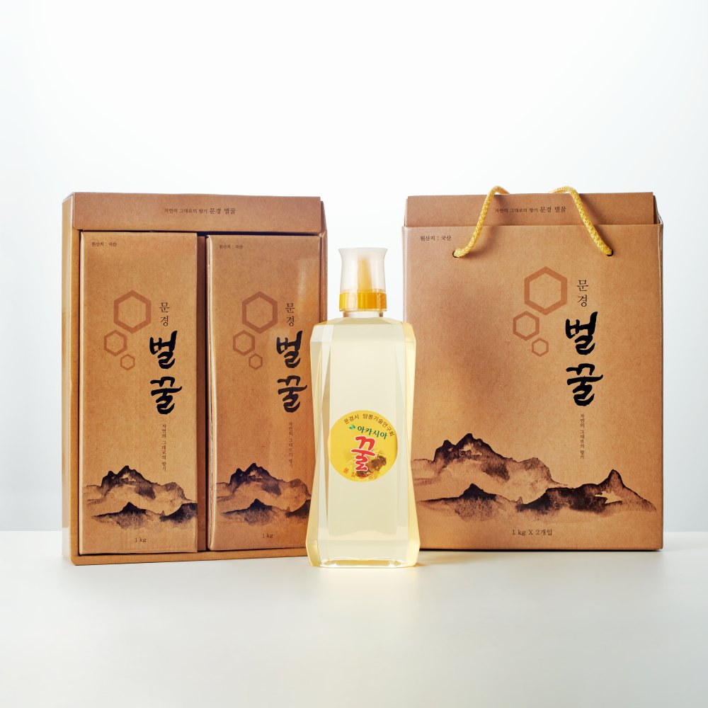 [문경벌꿀] 아카시아 꿀 1kg x 2입