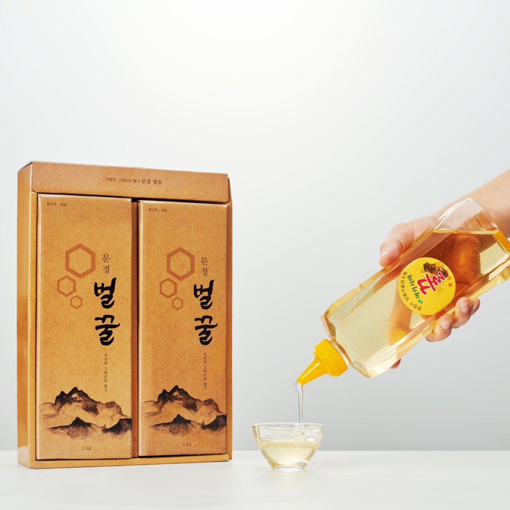[문경벌꿀] 아카시아 꿀 1kg x 2입